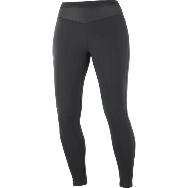 Black Salomon Xa Warm Women's Running Tights | IE TY9753